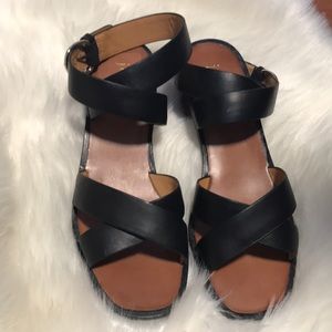 Joie Block Heel Black Red  Sandels